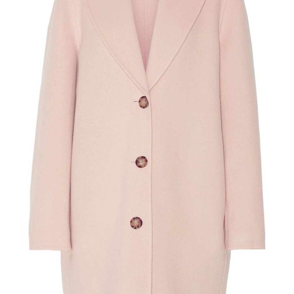 ACNE STUDIOS COAT LANDI DOUBLE FACE WOOL CASHMERE COAT PASTEL PINK SIZE 40 M - Picture 2 of 12